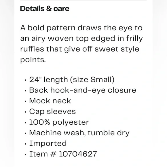 T Tahari Floral Cap Sleeve Top - Black and White Polyester, Women’s Size Large - Picture 3 of 16